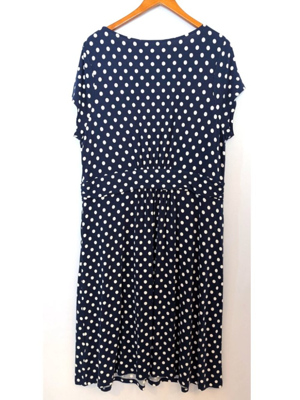 NWT Boden Amelie Jersey Dress Navy Polka Dot |  Size US 16/18R - Picture 12 of 14